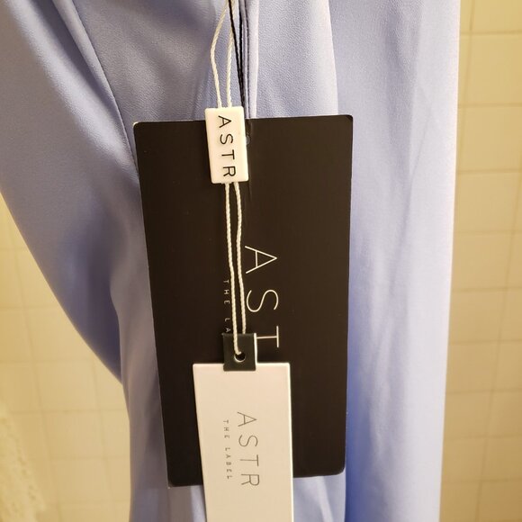 ASTR the Label Gaia Dress in Denim Blue Slip Midi Large NWT - Picture 9 of 12